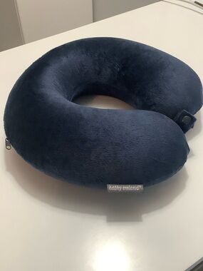 kathy ireland Navy Plush U-Shaped Travel Neck Pillow